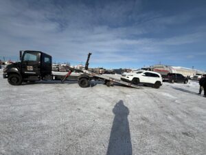 winter towing in Calgary