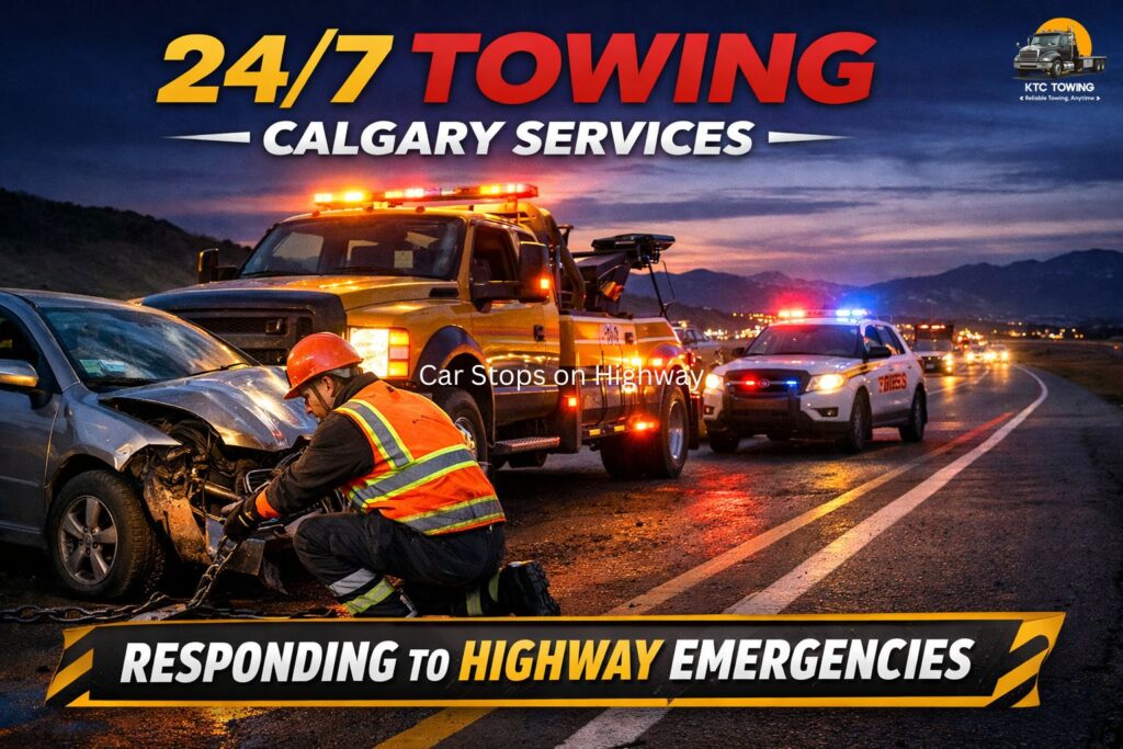 Car Stops on Highway